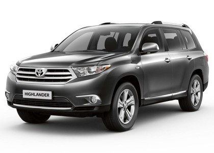 Ворсовые коврики на Toyota Highlander II 2007 - 2013 в Иркутске