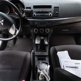 Ворсовые коврики на Mitsubishi Lancer X 2007 - 2017 в Иркутске